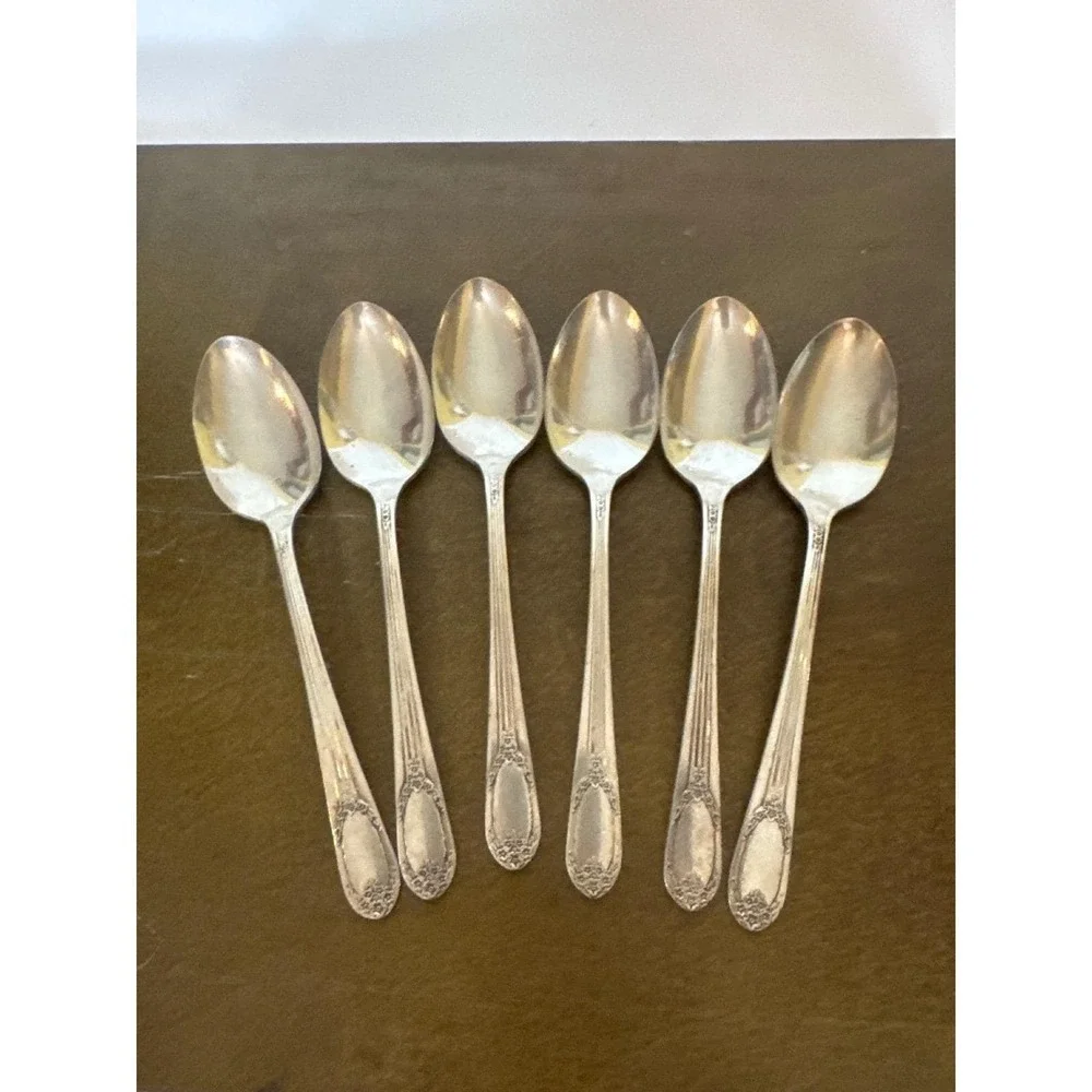 Rogers & Bro Silver Plate Flatware Set 1937 Exquisite Pattern 22pc Wood Chest